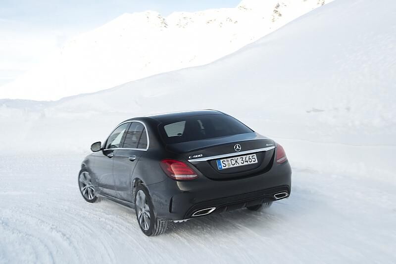 Mercedes C 400 4matic im Winter