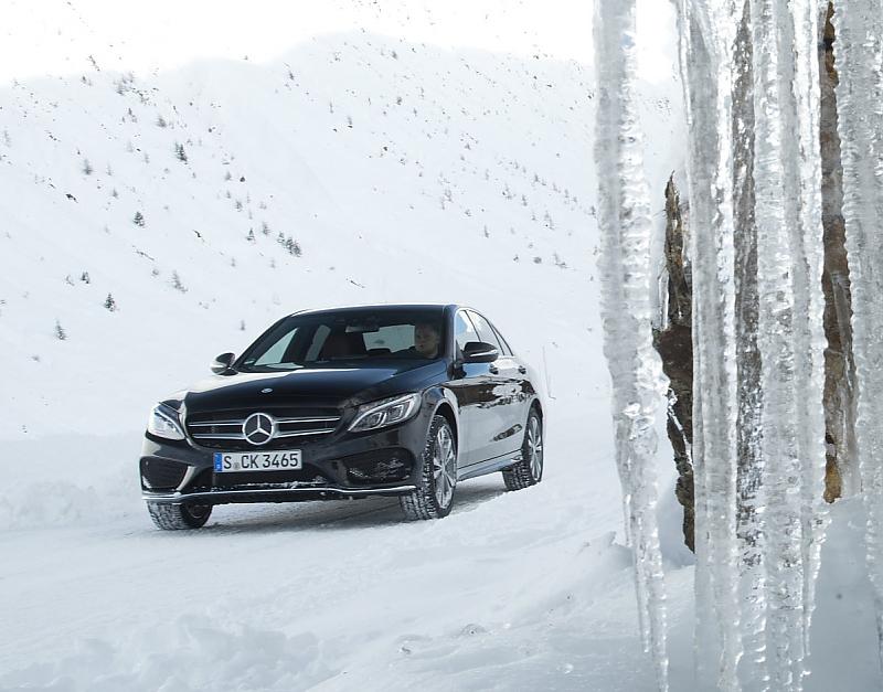 Mercedes C 400 4matic im Winter