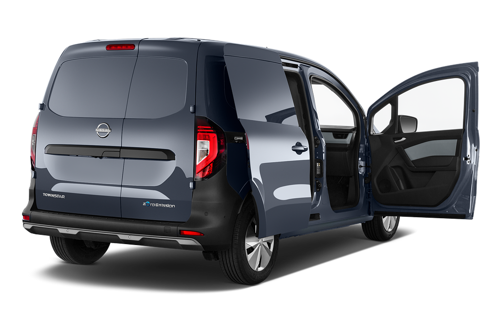 Nissan Townstar Electric (Baujahr 2023) EV Tekna 4 Türen Tür geöffnet