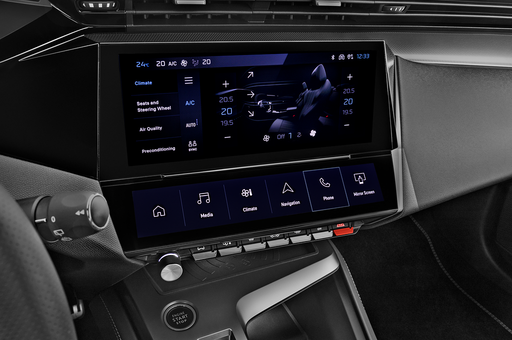 Peugeot 308 Hybrid (Baujahr 2022) GT 5 Türen Temperatur und Klimaanlage