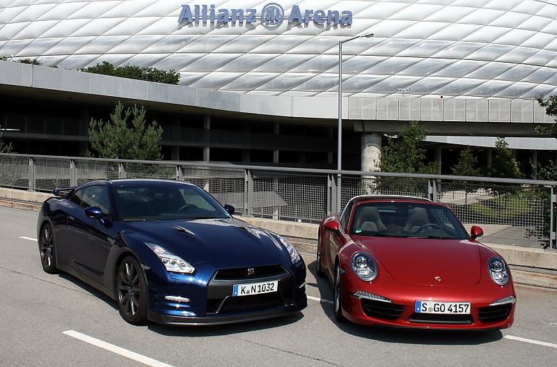 Vergleich Porsche 911 Targa 4S - Nissan GT-R