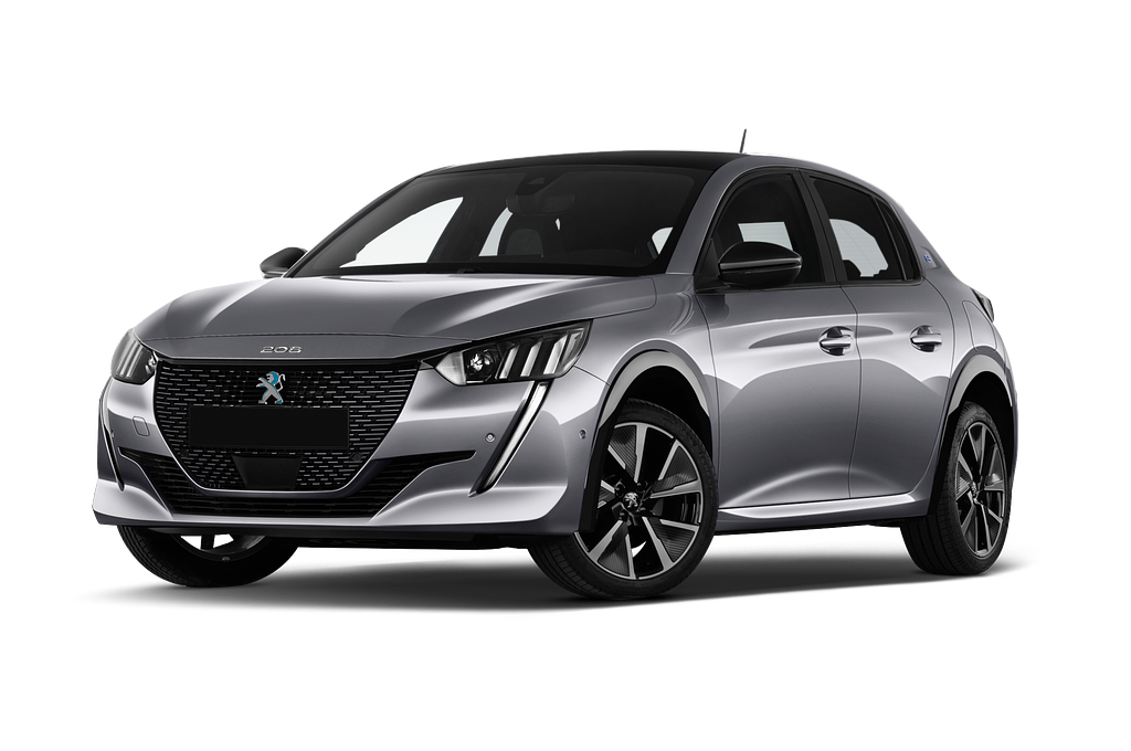 Peugeot e-208 (Baujahr 2020) GT 5 Türen seitlich vorne mit Felge