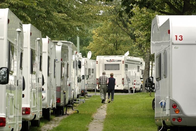 Viele reisen mit dem eigenen Caravan nach Düsseldorf an.