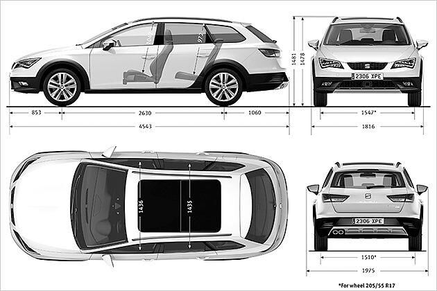 Die Abmessungen des Seat Leon X-Perience