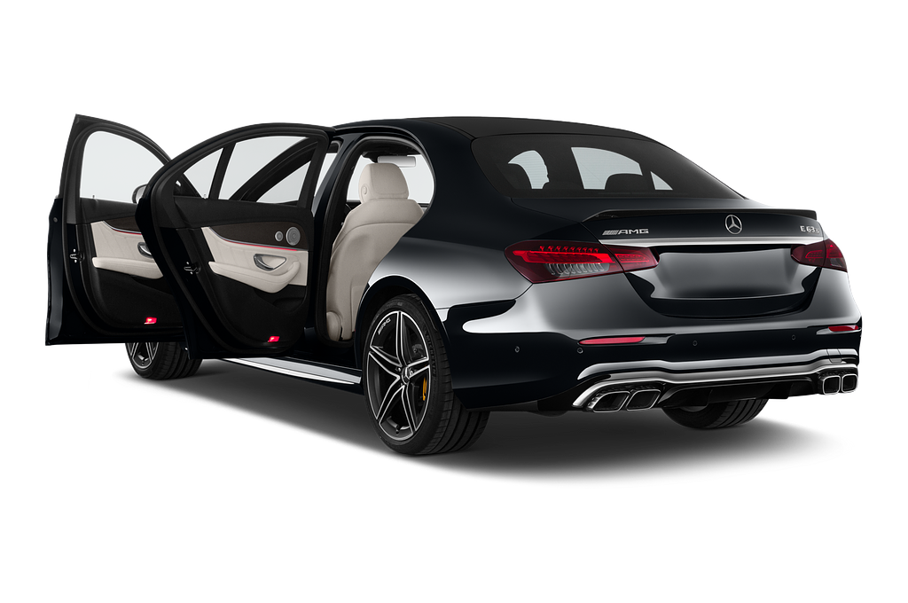 Mercedes E Class (Baujahr 2021) 63 S AMG 4 Türen Tür geöffnet