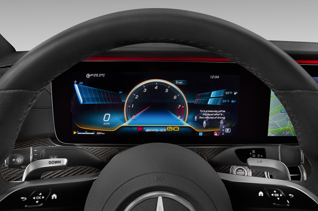 Mercedes E Class (Baujahr 2021) 63 S AMG 4 Türen Tacho und Fahrerinstrumente