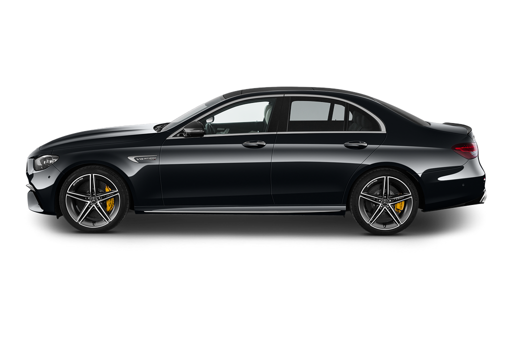 Mercedes E Class (Baujahr 2021) 63 S AMG 4 Türen Seitenansicht