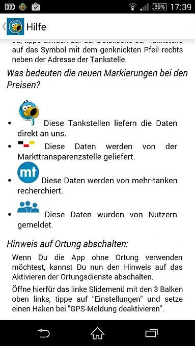 Sowohl von Usern als auch von der Markttransparenzstelle werden die Preise aktualisiert.