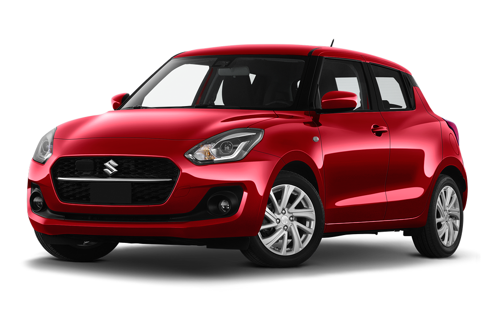 Suzuki Swift (Baujahr 2021) Comfort Hybrid 5 Türen seitlich vorne mit Felge