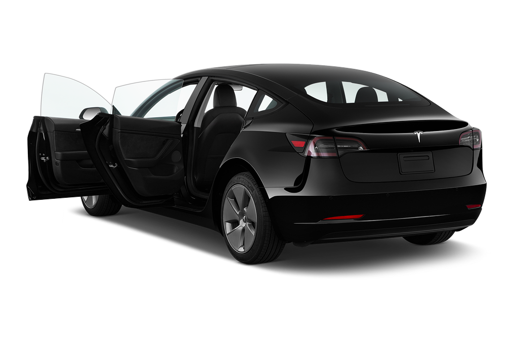 Tesla Model 3 (Baujahr 2022) Long Range 4 Türen Tür geöffnet