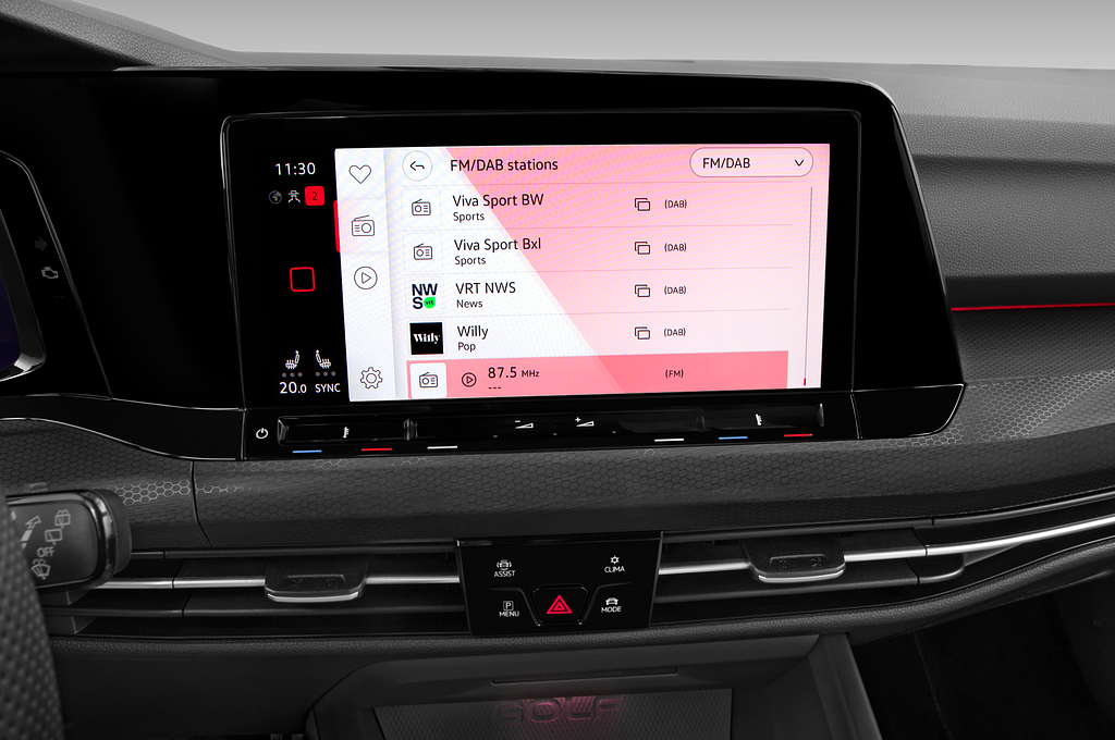 Volkswagen Golf (Baujahr 2021) GTI 5 Türen Radio und Infotainmentsystem