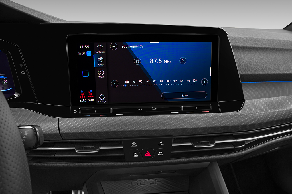 Volkswagen Golf (Baujahr 2021) R 5 Türen Radio und Infotainmentsystem