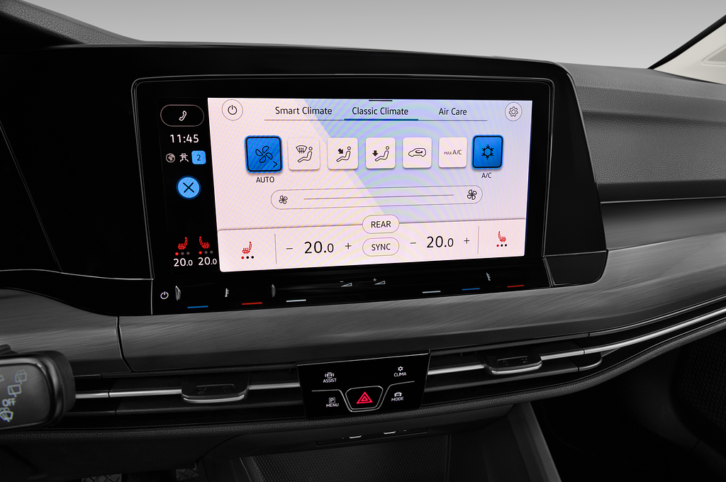 Volkswagen Golf (Baujahr 2022) Style 5 Türen Temperatur und Klimaanlage