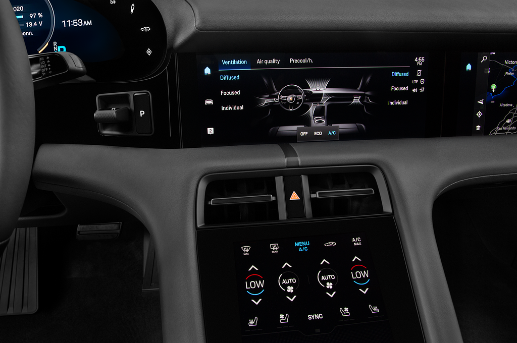 Porsche Taycan (Baujahr 2021) 4S 4 Türen Temperatur und Klimaanlage