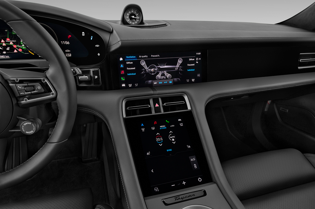 Porsche Taycan (Baujahr 2022) 4S Cross Turismo 5 Türen Temperatur und Klimaanlage