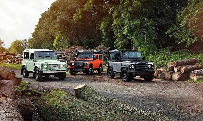Drei Defender Sondermodelle 2015 2