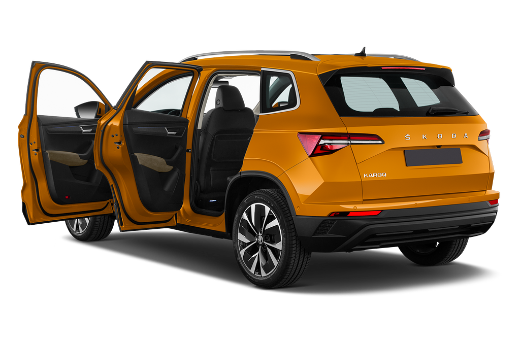 Skoda Karoq (Baujahr 2022) Style 5 Türen Tür geöffnet