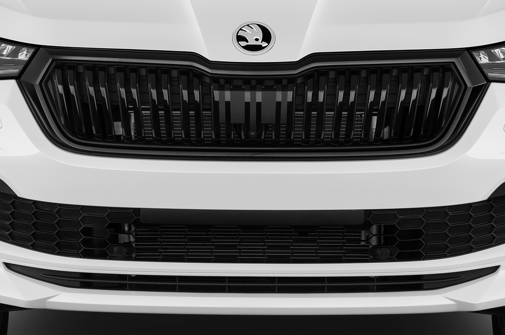 Skoda Kodiaq (Baujahr 2021) SportLine 5 Türen Kühlergrill und Scheinwerfer