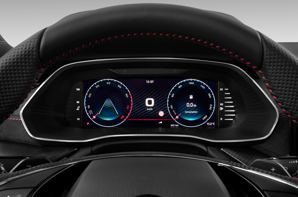 Skoda Octavia Combi (Baujahr 2020) RS 5 Türen Tacho und Fahrerinstrumente