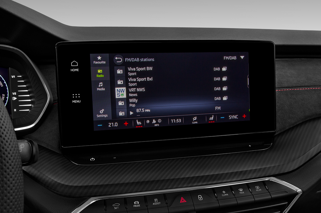Skoda Octavia Combi iV (Baujahr 2021) RS 5 Türen Radio und Infotainmentsystem