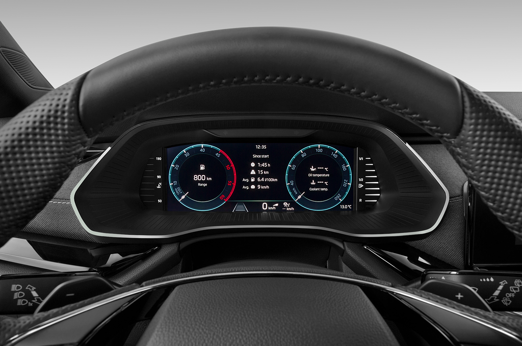 Skoda Octavia Combi iV (Baujahr 2023) SportLine 5 Türen Tacho und Fahrerinstrumente