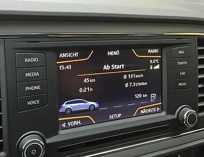 Navi, Radio, Telefon und so weiter werden einfach über die Tasten angewählt.