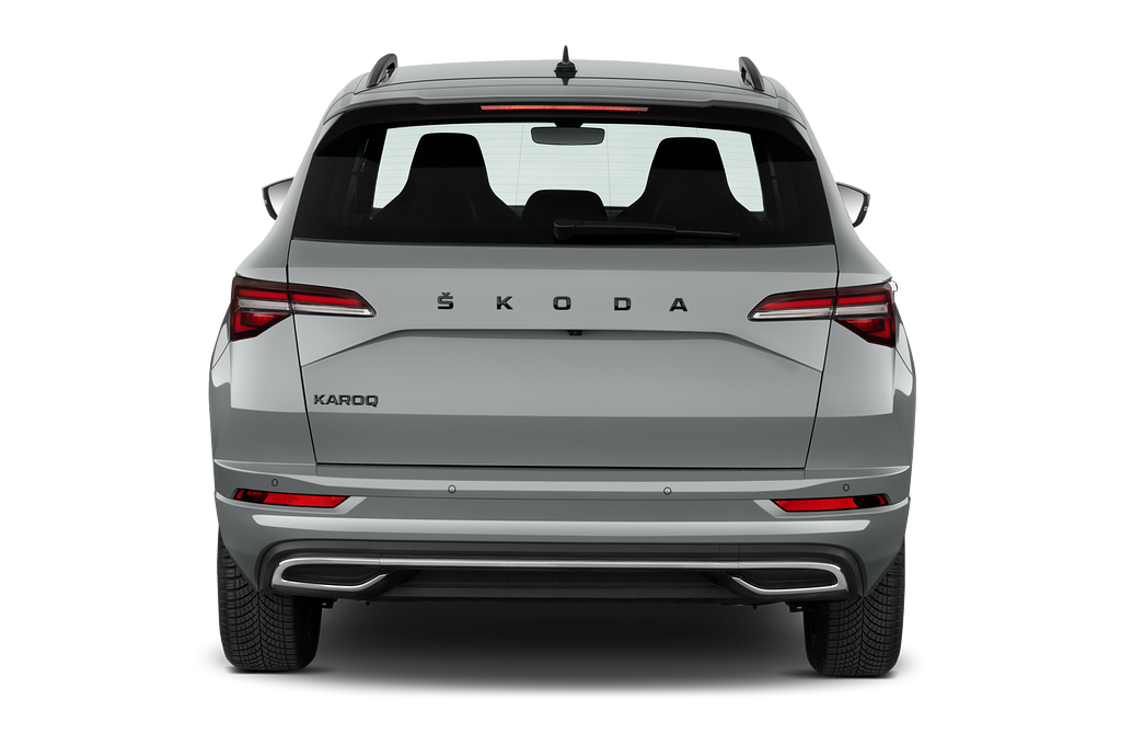 Skoda Karoq (Baujahr 2023) Sportline 5 Türen Heckansicht