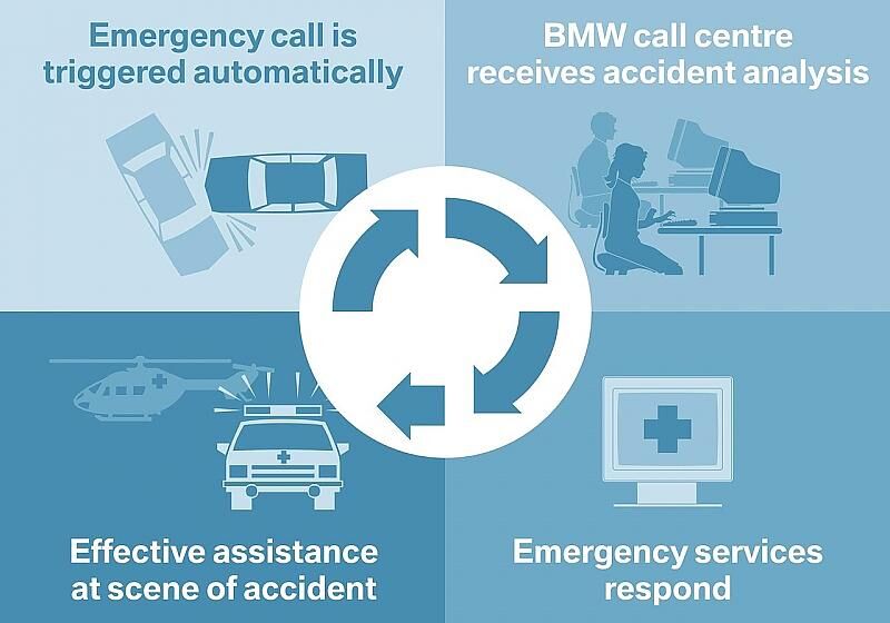 BMWs Connected Drive setzt ebenfalls automatisch einen Notruf ab
