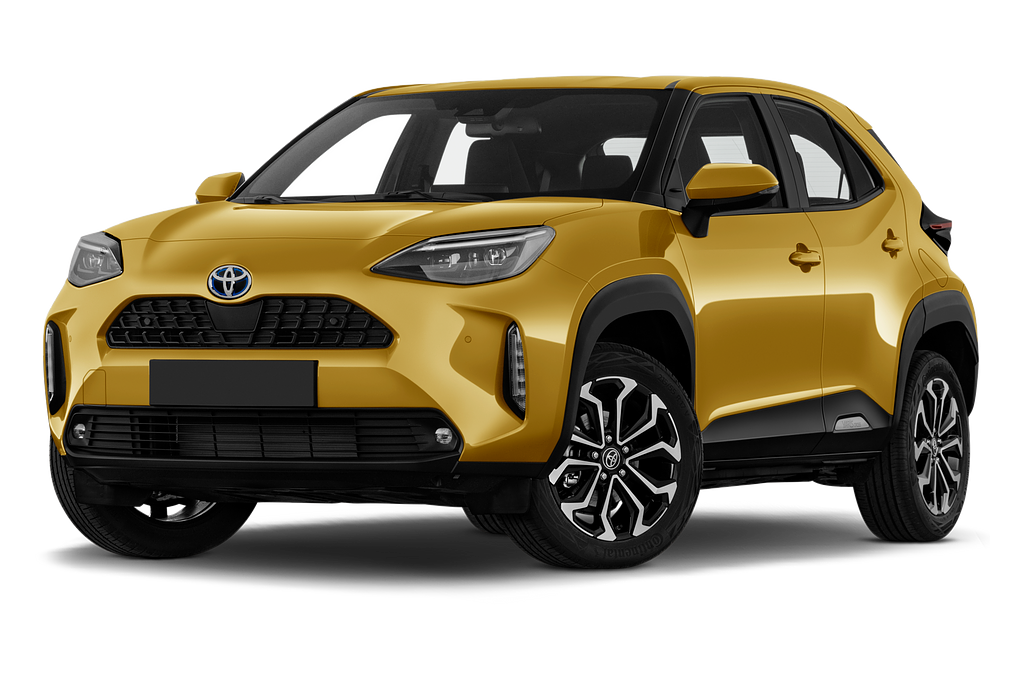Toyota Yaris Cross Hybride (Baujahr 2023) Team Deutschland 5 Türen seitlich vorne mit Felge