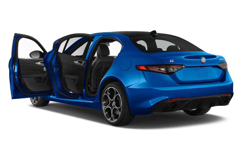 Alfa Romeo Giulia (Baujahr 2023) Veloce 4 Türen Tür geöffnet