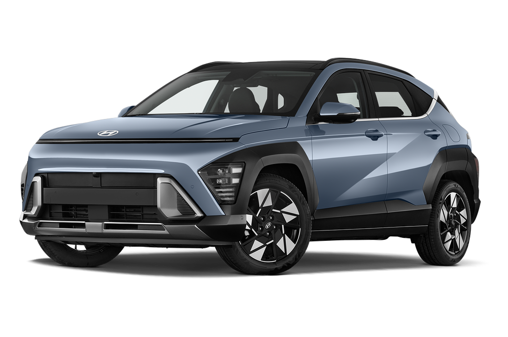 Hyundai Kona Hybrid (Baujahr 2024) Prime 5 Türen seitlich vorne mit Felge