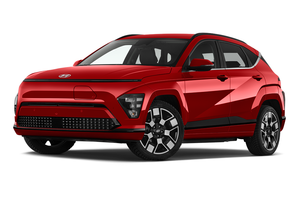 Hyundai Kona Electro (Baujahr 2024) Base 5 Türen seitlich vorne mit Felge