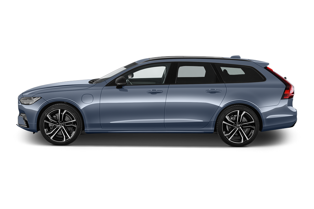 Volvo V90 Recharge (Baujahr 2021) R-Design 5 Türen Seitenansicht