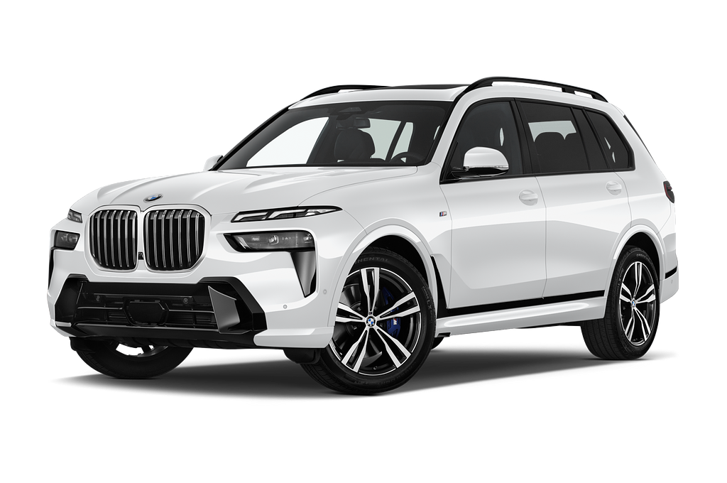 BMW X7 (Baujahr 2023) M Sportpaket 5 Türen seitlich vorne mit Felge