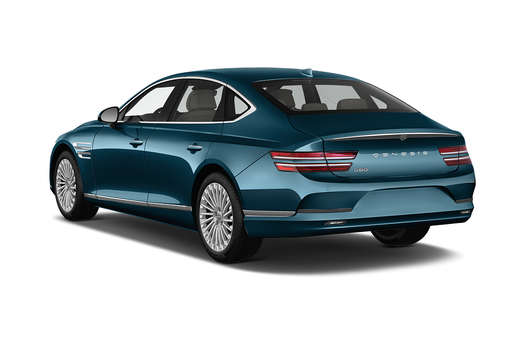 Genesis Electrified G80 (Baujahr 2023) Luxury 4 Türen seitlich hinten