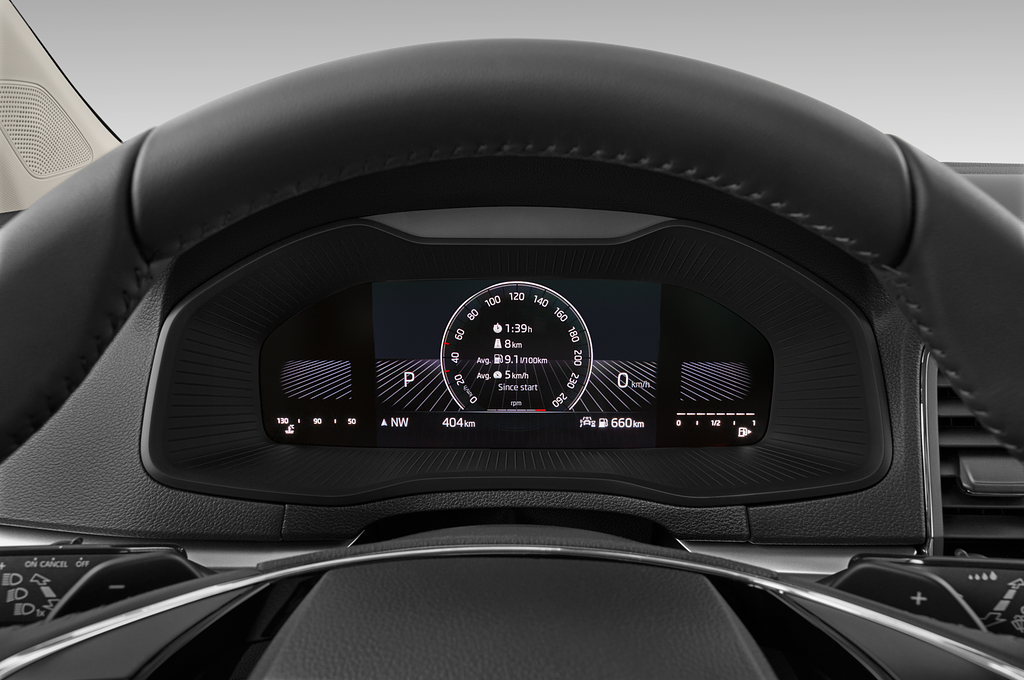 Skoda Karoq (Baujahr 2023) Selection 5 Türen Tacho und Fahrerinstrumente