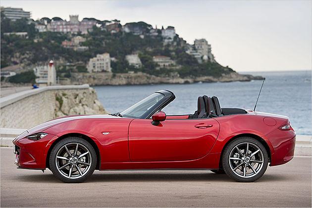 Im Profil ist die MX-5-typische Linienführung sichtbar