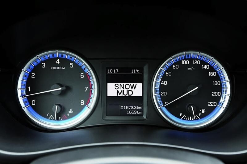 Die Anzeigen im Suzuki SX4 sind etwas altertümlich