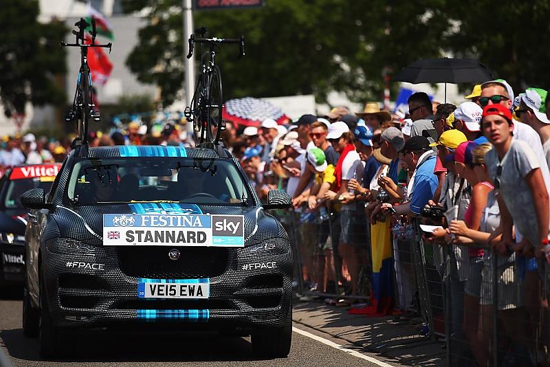 Jaguar F-Pace auf der Tour de France 2015