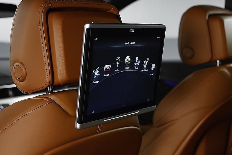 Audi A4 3.0 TDI - hinten gibt es optional Tablets