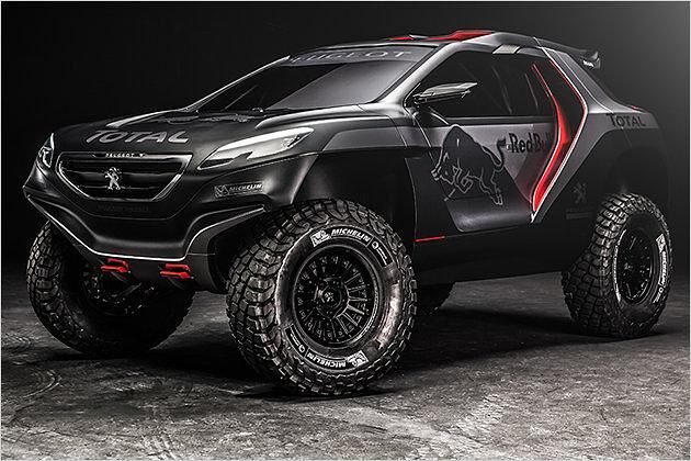Nicht ganz so bunt: So sah der Dakar-Peugeot im letzten Jahr aus