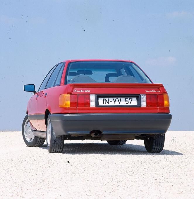 Das Design des Audi 80 war rundlicher als zuvor