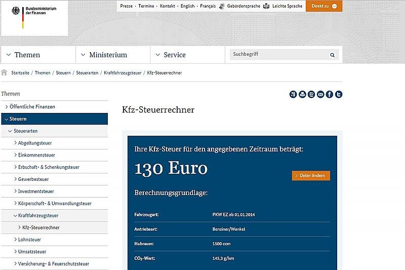 Nur zehn Prozent mehr bedeuten 26 Euro mehr Kfz-Steuer im Jahr.