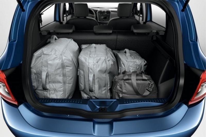 Der Kofferraum des Dacia Sandero fasst 320 bis 1.200 Liter