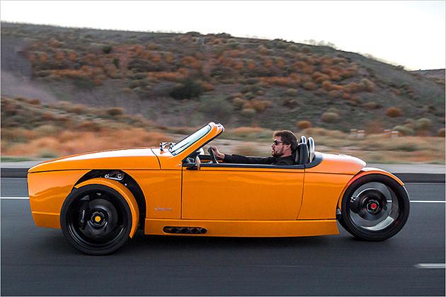 Das Dreirad soll im Segment von Morgan Three-Wheeler und Polaris Slingshot wildern