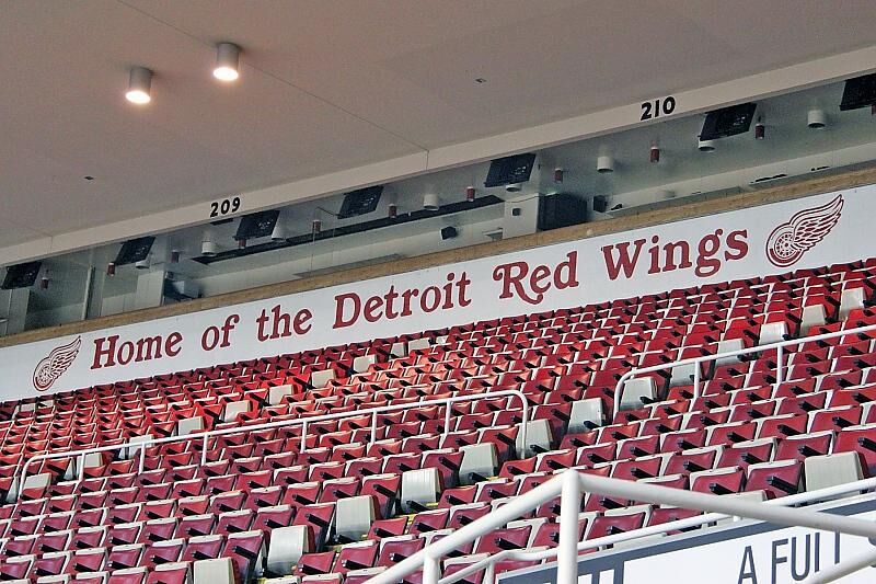 Hier sind die Detroit Red Wings zuhause: Joe Louis Arena.