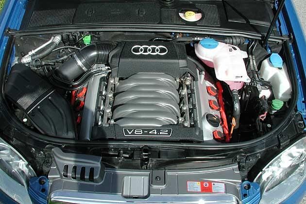 Der 4,2-Liter-V8: Hier powern 344 Pferde