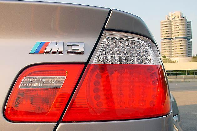 Hochwertig sind auch die Rückleuchten beim M3-Cabriolet