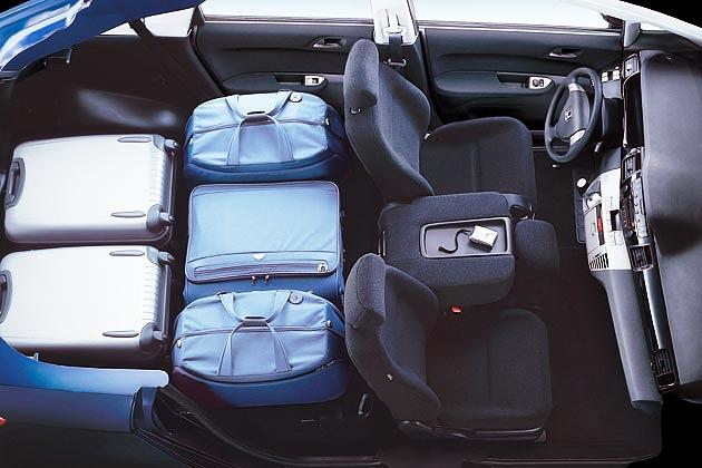 Wenn alle Sitze umgelegt sind, passen 1.600 Liter in den FR-V