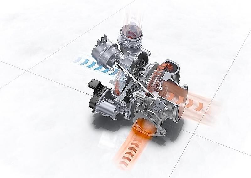 Beim Porsche Boxster S hat der Turbolader eine variable Turbinengeometrie